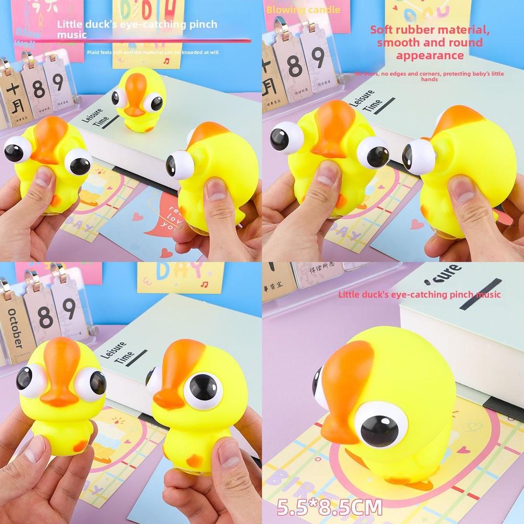 Duck Squeezing Funny Toy Eyepopping Function Stress Relief Motor Skill Training