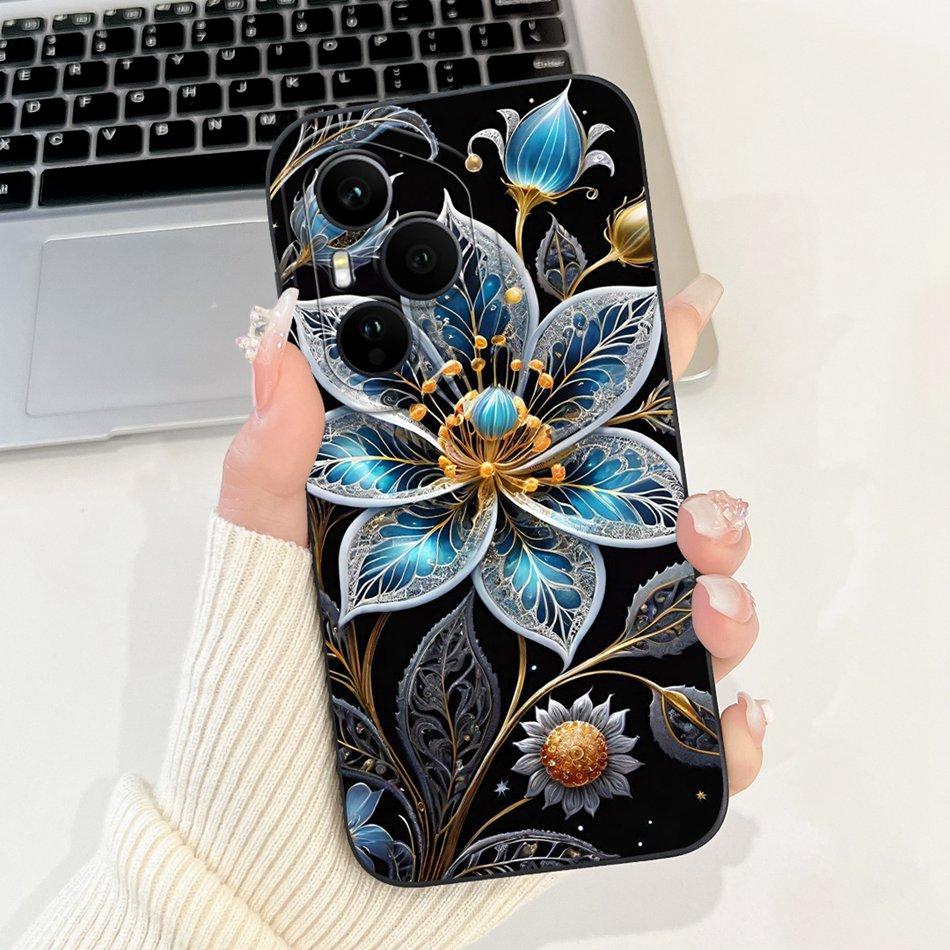 For Honor 400 Pro Honor400 Beautiful Bow Rose Painting Phone Case For Honor 400 400Pro 5G Soft Silicone Cases