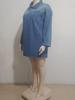 2024 European and American Women's Spring/Summer Loose Denim Lapel Dress