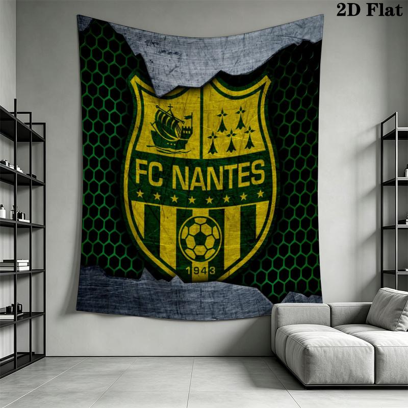 FC Nantes Wall Tapestry Aesthetic Wall Hanging Printed Fabric Blanket Decorative Tapestries for Bedroom Living Room Home Decor