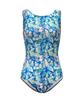 Akuatika Women'S Mid-Cut Indoor Swimsuit Aqa1660 General Use Goggles Pouch Nose Clip 7-Piece Set