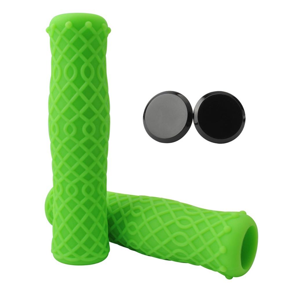 

1 Pair Shock-Absorbing 22.2 Bicycle Handle Grips Non-slip 22.2 Bike Handlebar Grips Road Bikes зелений