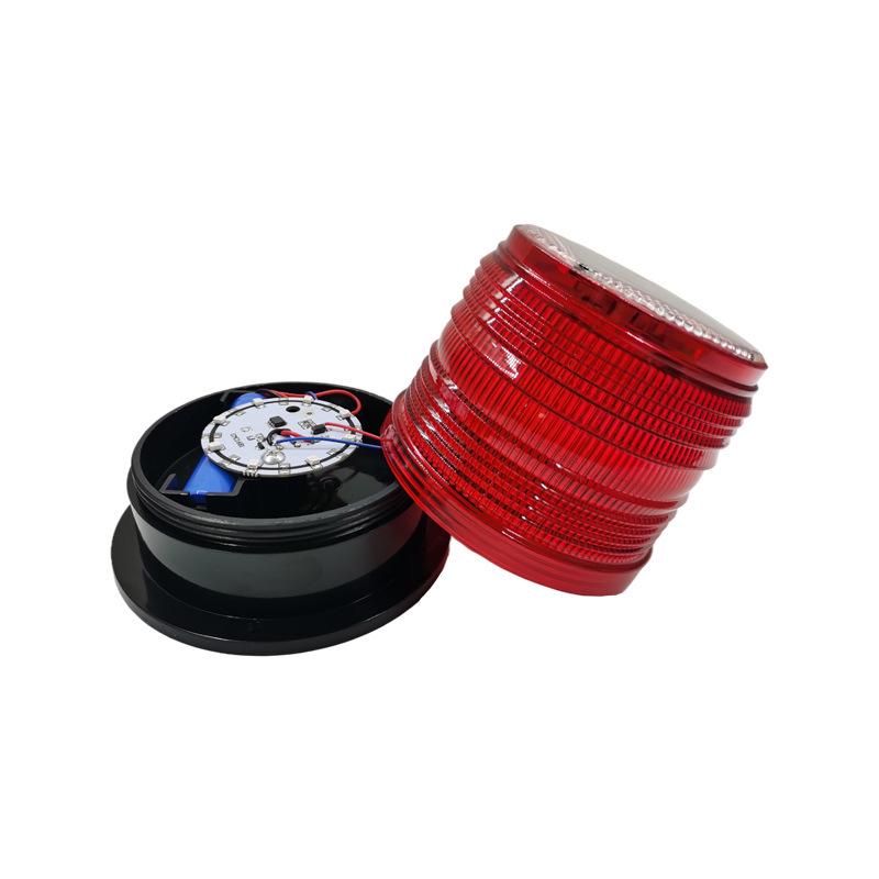 LED Solar Traffic Barrier Warning Light with Magnetic Red/Blue Flashing for Road Construction and Administration.