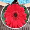 Flower Round Beach Towel,Microfiber Quick Dry Beach Blanket,Soft Absorbent Sand Proof Circle Swim Pool Towel Portable Picnic Mat
