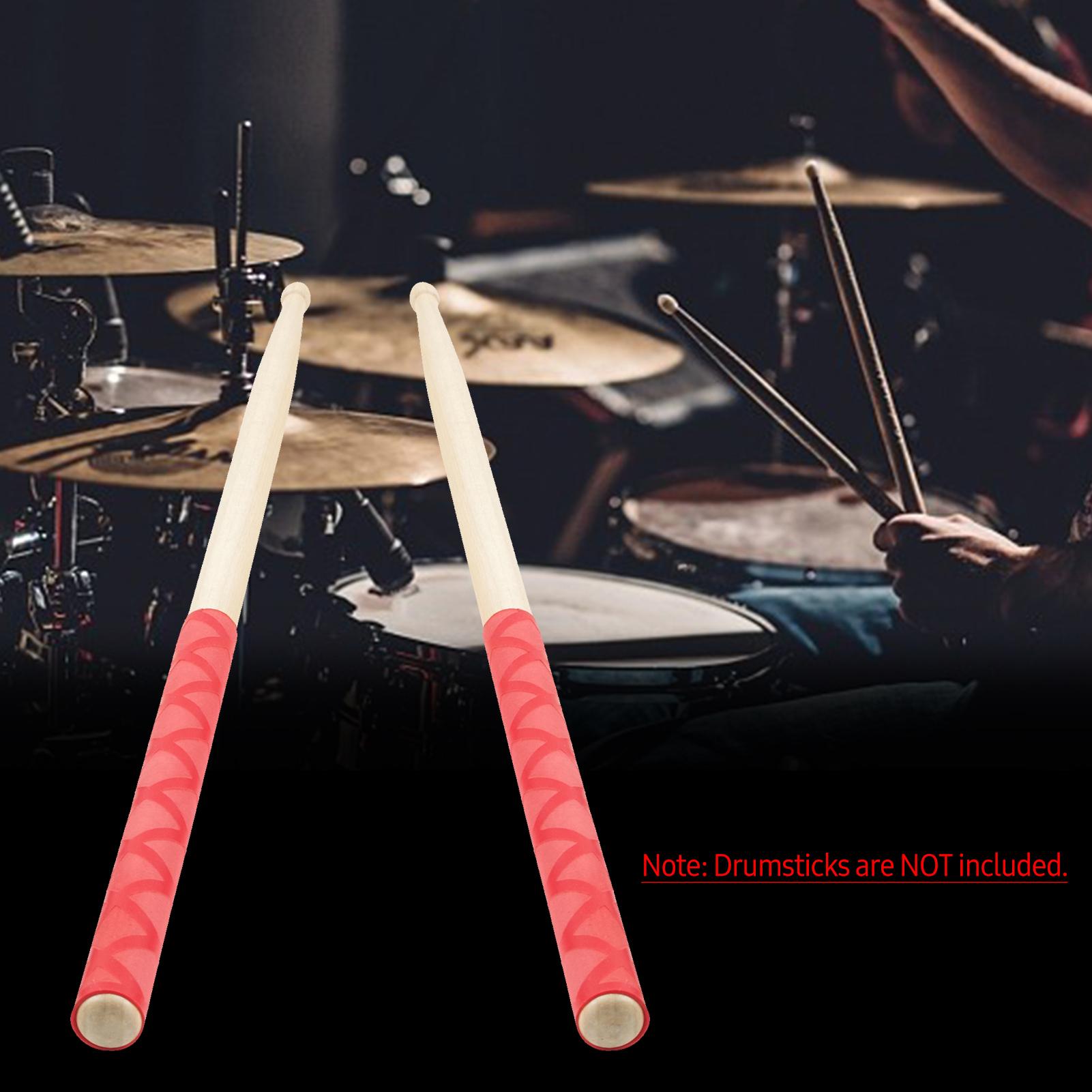 

1 Pair Drumstick Antiskid Grip 6.5 inch Anti Slip Wrap for 2 7# Drumsticks Percussion Instruments Accessories