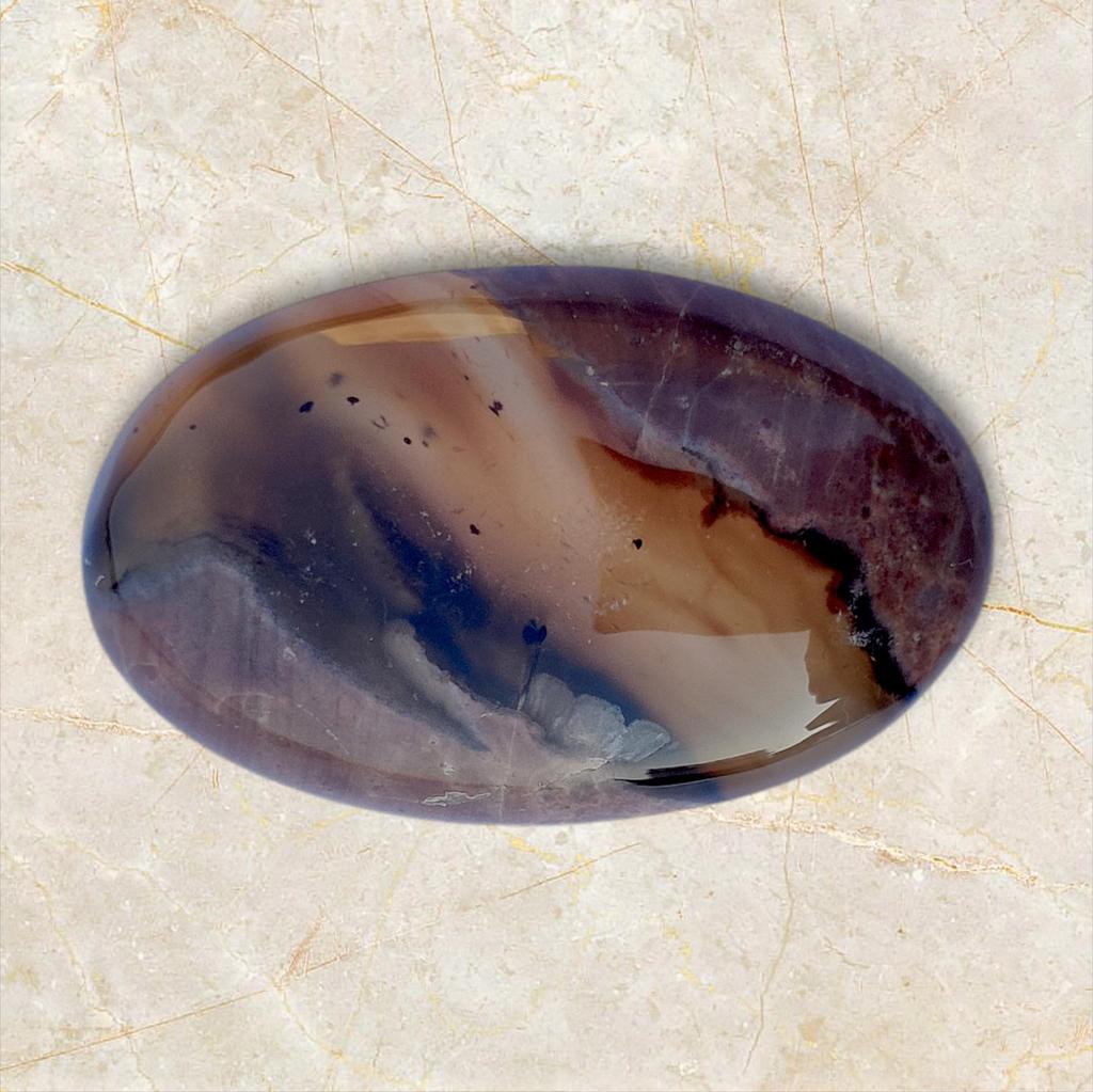 33 Carat Size Oval Natural Turkish Stick Agate Cabochon Gemstone, 33x18x5 MM Size Cabochon.