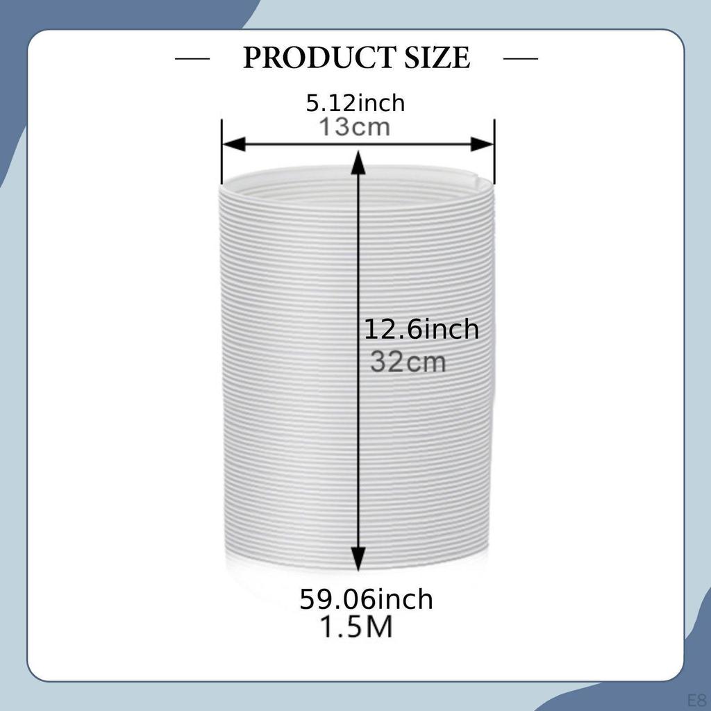 Air Conditioner Hose Portable AC Exhaust Vent Duct for Rooms Dorm Hotel 1.5mx15cm