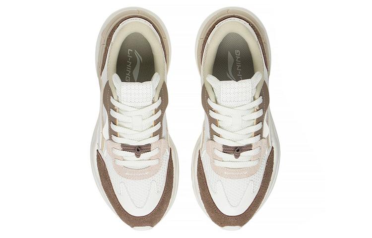Li Ning Origin Casual Shoes Women's Low Top Ecru/Reindeer Brown AGLS158-1
