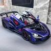 Simulation 1:24 Scale Alloy Senna Super Car Model With Sound Light Children Boy Diecast Toy Vehicle Gift Collection Miniature