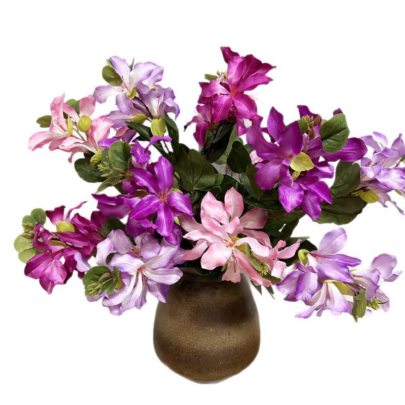 Bauhinia 2-Branch Silk Flower Arrangement for Weddings and Scenery