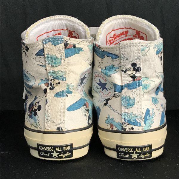 Disney × Converse Mickey High-Top Sneakers White Light Blue 23.0cm(USED)