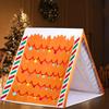 Children Play Tent Gingerbread Christmas Tent Festive Holiday Playhouse for Kids Indoor Lightweight Detachable Xmas Party Decor