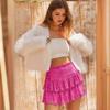 New Hot Style Spicy Girl Sequin Mini Skirt: Sexy, Solid Color, Pleated Design