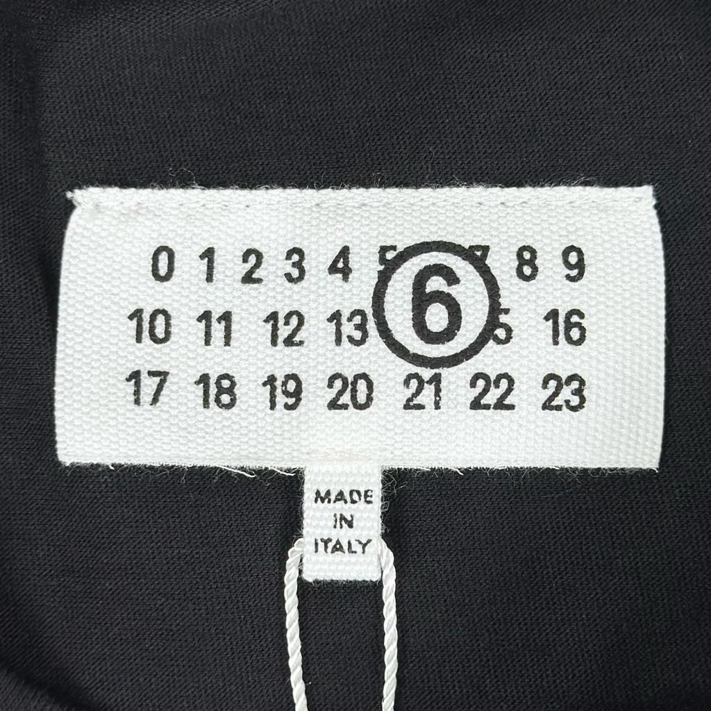MM6 Maison Margiela Number Motif S52GC0336 Short Sleeve T-shirt Black Women XS Genuine Used