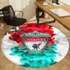 Liverpool F.C Pattern Round Rug, Indoor/Outdoor Mat, for Picnic, Gameroom, Bedroom, Office, Living Room, Home Decor Carpet, Birthday Gift