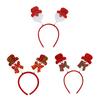 Christmas Hairband for Adults Kids Festive Hair Accessory Santa Claus Snowman Hairband for All Ages Xmas Parties Dress-up