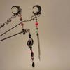 Vintage Metal Black Moon Hair Stick For Women  Chinese Style Tassel Hairpin Hair Sticks Chopstick Shaped Hairpin