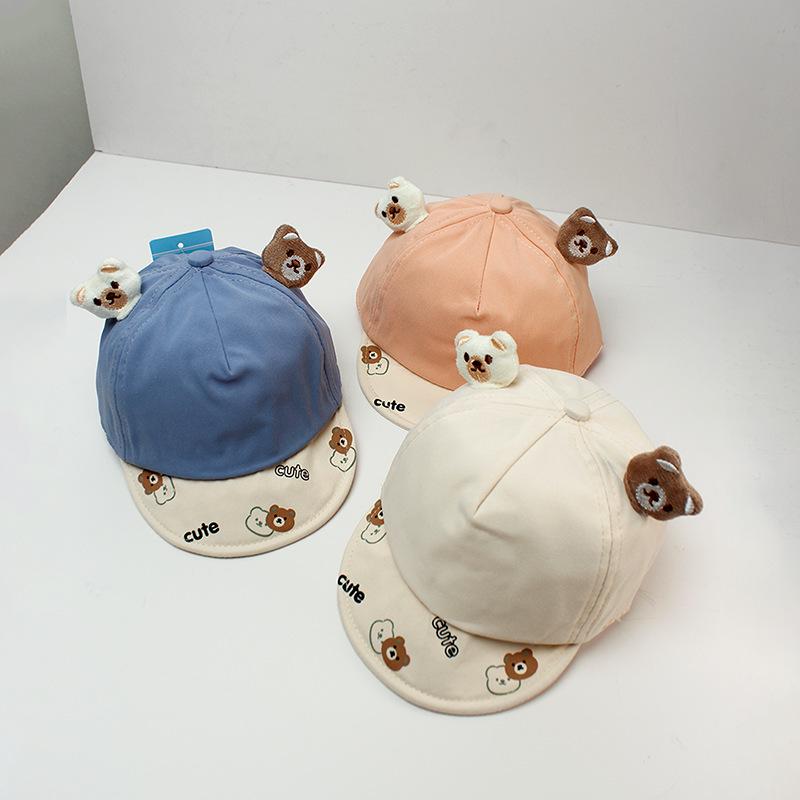Infant & Toddler Soft Brim Bear Ears Baseball Cap - Cute & Adorable Spring/Summer Style for Boys & Girls
