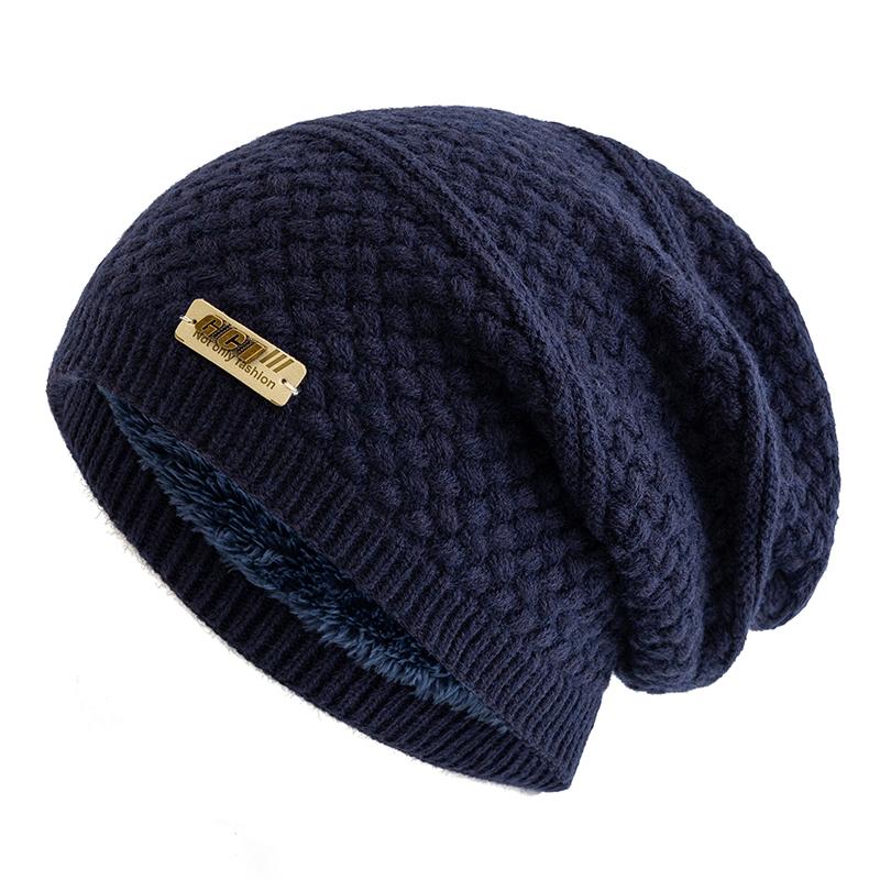 Nové unisex zimní čepice Móda Slouchy čepice čepice Fleecová podšívka Teplé pletené čepice Muži Ženy Lyžařské Sportovní čepice čepice