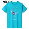 JPNTKY Cotton Short Sleeve T-shirt Men's Fashion Loose Half Sleeve Shirt Printed Compassionate Shirt