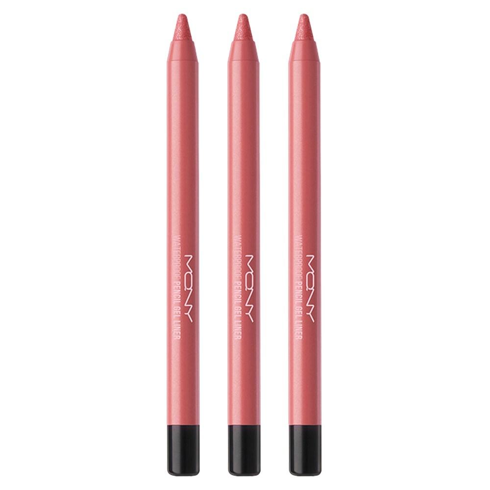 McQueen New York Waterproof Pencil Gel Liner 1.7g, No. 10 Radiant Goddess, 3 Pcs
