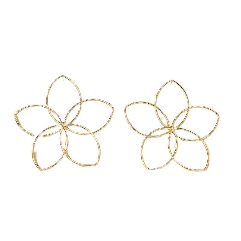 Pendientes de Flores Huecas Retro Estilo Coreano: Diseño de Nicho Elegante para Mujeres