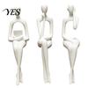 Artistic Home Accent 3Pcs/Set Abstract Human Figurines, 3D Printed Modern Minimalist Art Sculpture, Cabinet Edge Ornament Sitting Figure Statues