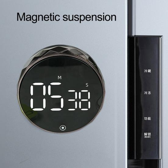 

Полезное магнитное дизайнерское напоминание, легкий круглый вращающийся таймер для домашней выпечки, кухонные аксессуары, напоминание о времени