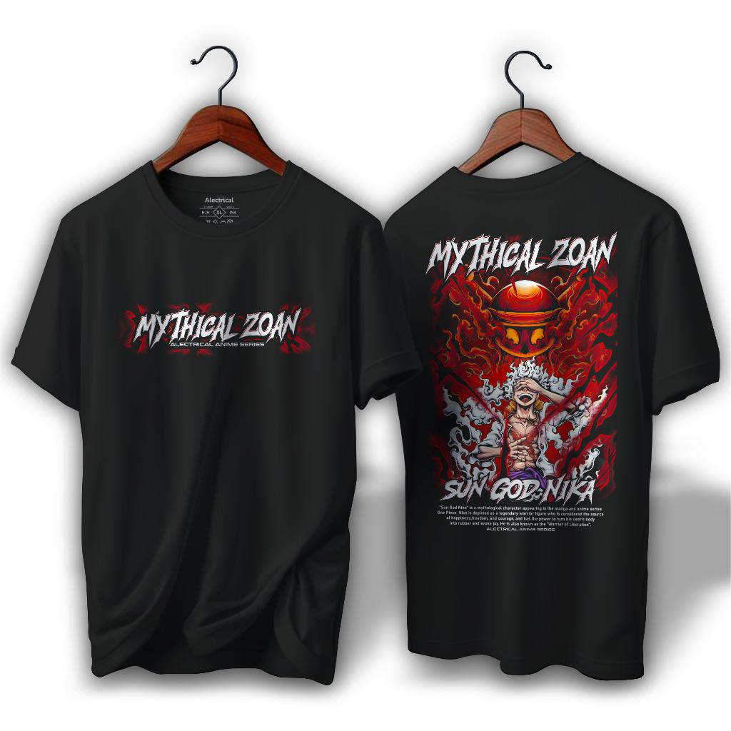 

Nika One Piece Anime T-Shrit Anime Printing Heavy Cotton Loose T-Shirt Cartoon Men s and Women s Short Sleeve Shirt S