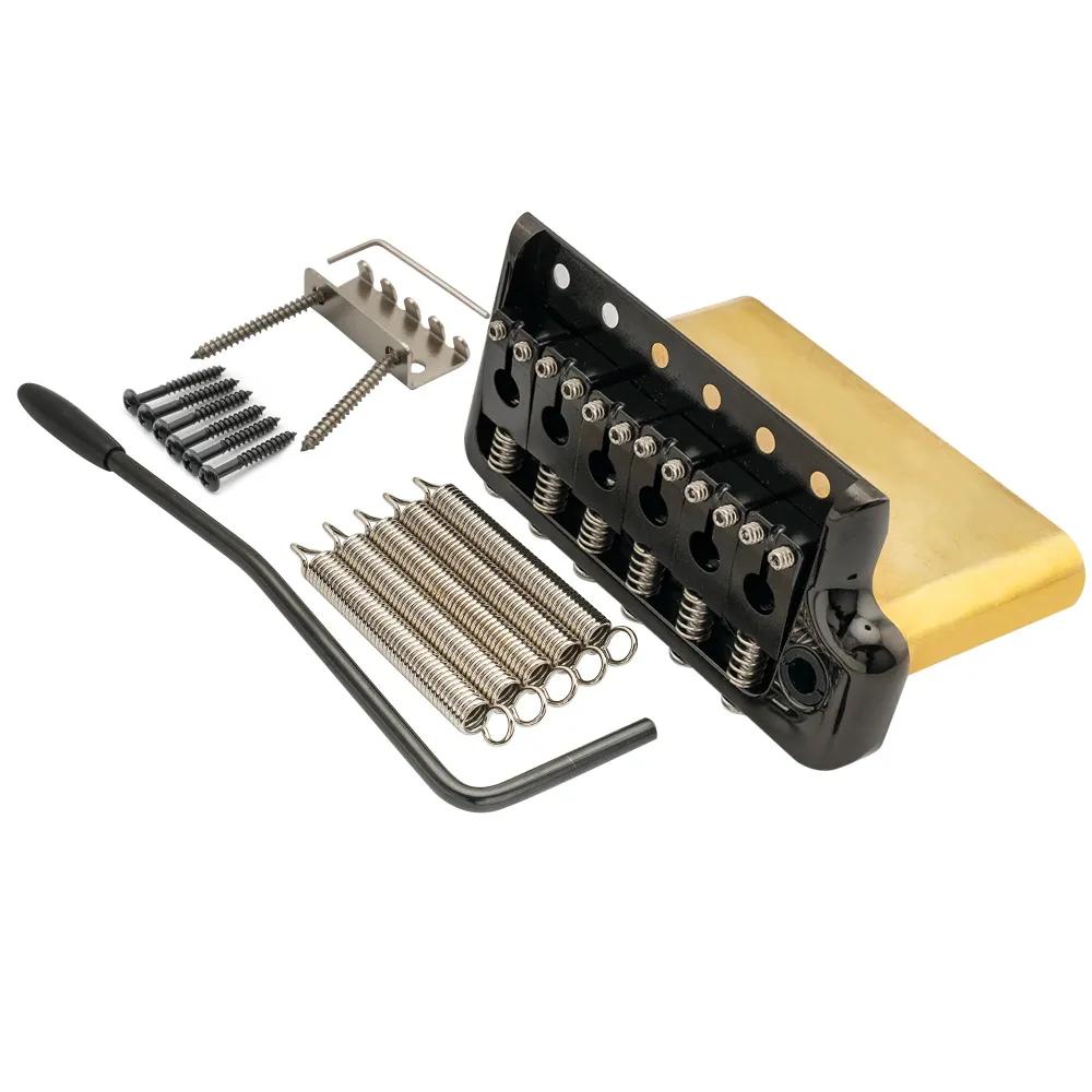 Ultra 52.5 mm (2-1/16 inch) one-piece brass tremolo bridge with 6 screws and knife edge for ST Style electric guitar