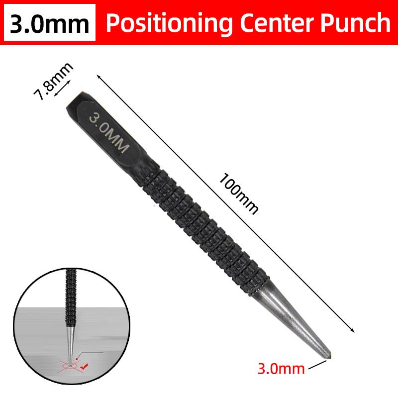 

1.5/2/3MM Non-Slip Center Punch Set Positioning Punch Drilling Fixer for Alloy Steel Metal Wood Marking Drilling Hand Tool