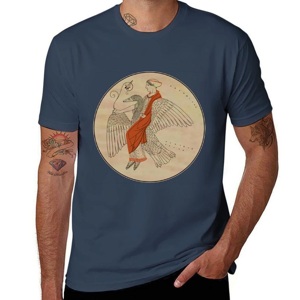 Aphrodite riding a Swan TShirt Basic Solid Color Short Sleeve TShirt