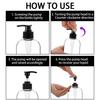 Empty Plastic Pump Bottles Dispenser 16oz/500ml Portable Clear BPA-Free Cylinder Shampoo Lotion Hand Pump Bottle Durable