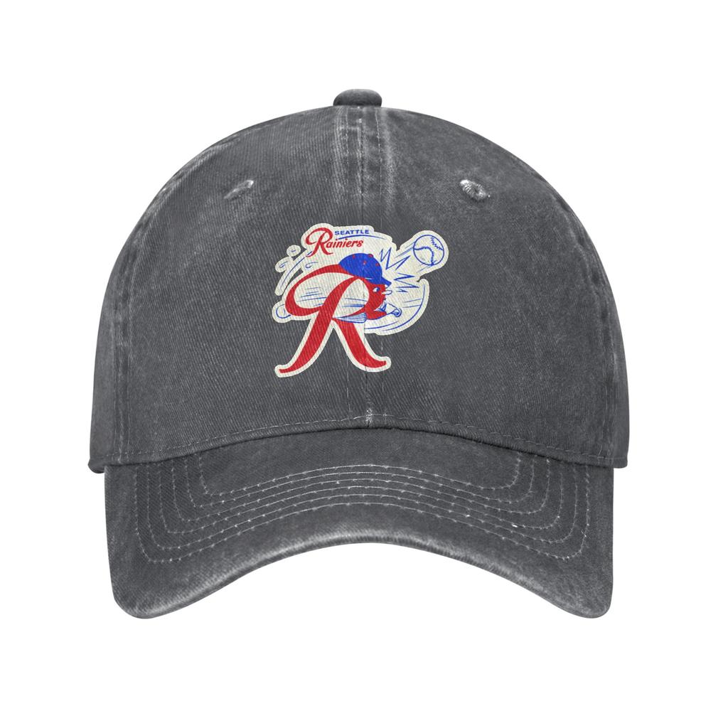 Seattle Rainiers Shopping And Dating Baseball capMakes The Face Look Smaller Commuter Style Denim Trucker Hat