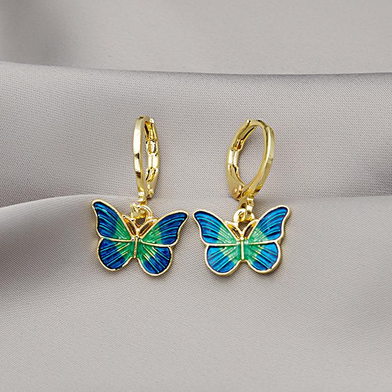 Imitation Jade Drop Oil Beaded Earrings Retro Water Drop Fringed Earrings Simple Hanfu Accessories Women
