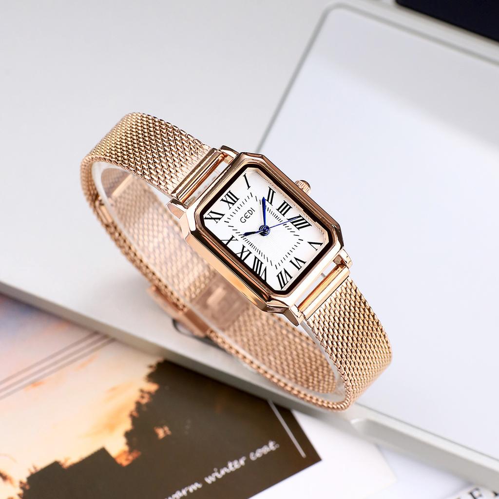 High Value Medieval Women'S Watch Retro Roman High Sense Guangzhou Watch Classic Square Plate Quartz Watch