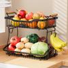 Countertop Fruit Basket 2 Tier Storage Holder for Food Household Vegetable Holder for Fruit Vegetable Snack Bread Pantry Office