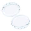 2PCS Nail Art Palettes Color Mixing Toning Glass False Eyelash Glue Hold Makeup Pallet