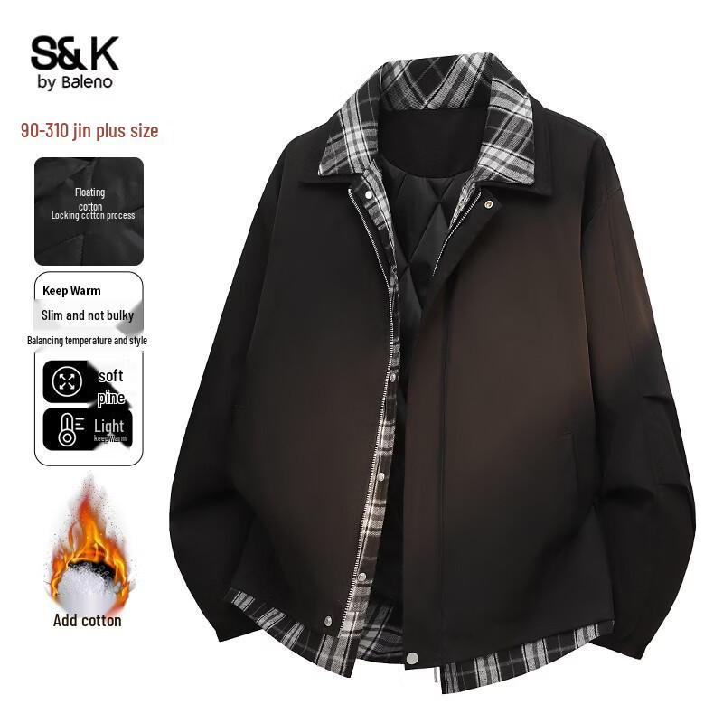 

Baleno S&K Men s Faux Two-Piece Fleece-Lined Winter Jacket XL