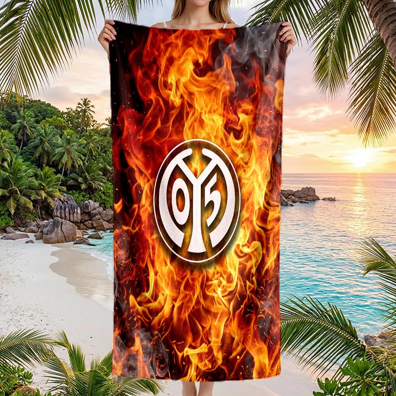 Mainz FC print Quick Dry Beach Towel Microfiber Absorbent Portable Travel Swimming Towel
