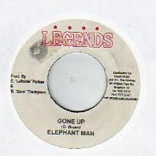 

7inch Record ELEPHANT MAN - Gone Up NONE Legends Jamaica Reggae, Ska & Dub Used