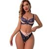 Bra Thong Set, Sexy Lace Gathered Ladies Underwear Panties Adjustable Bra