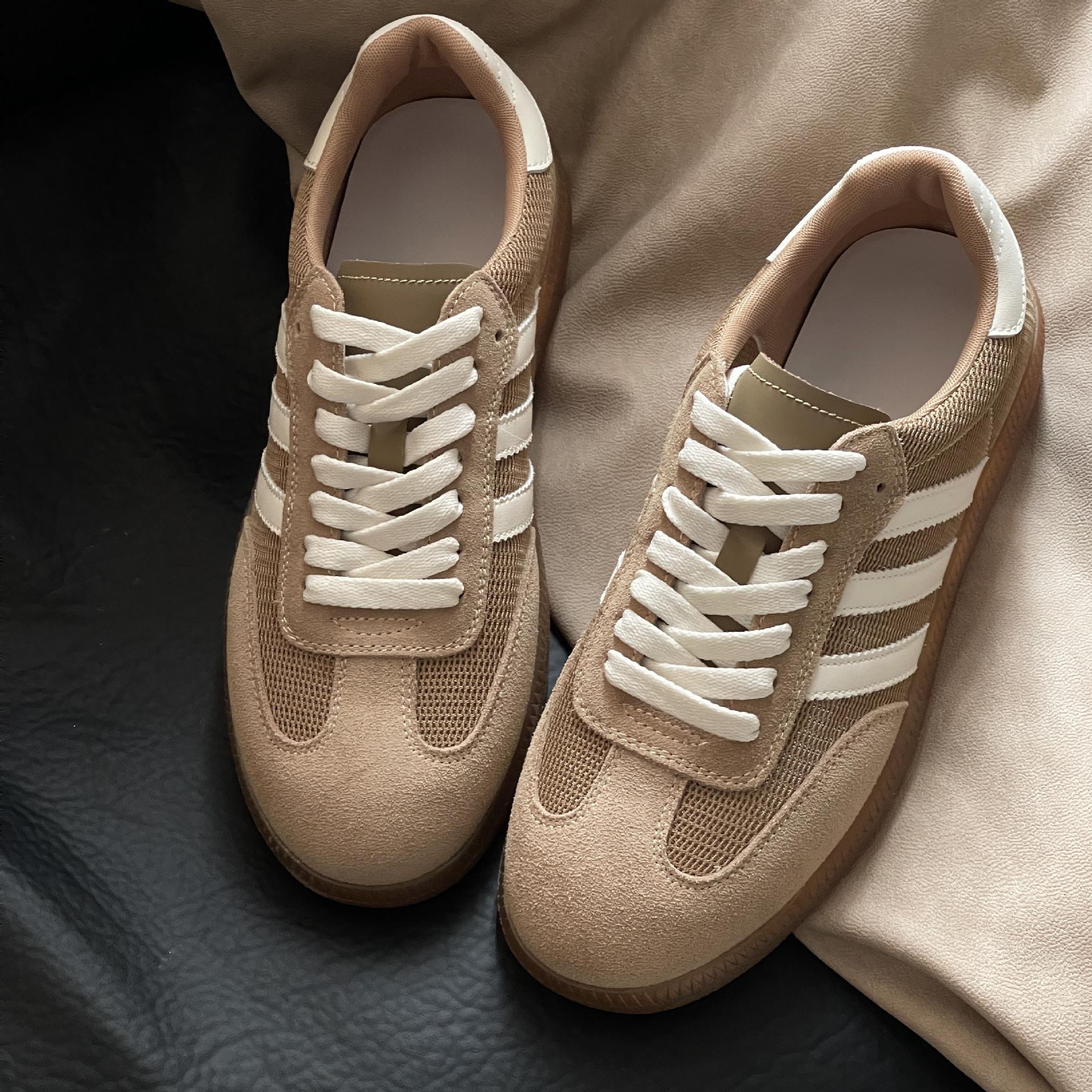 

Новые кожаные туфли на плоской подошве, повседневные дышащие сетчатые туфли Dexun, женские маленькие белые туфли в цветовой гамме 40 абрикосовый