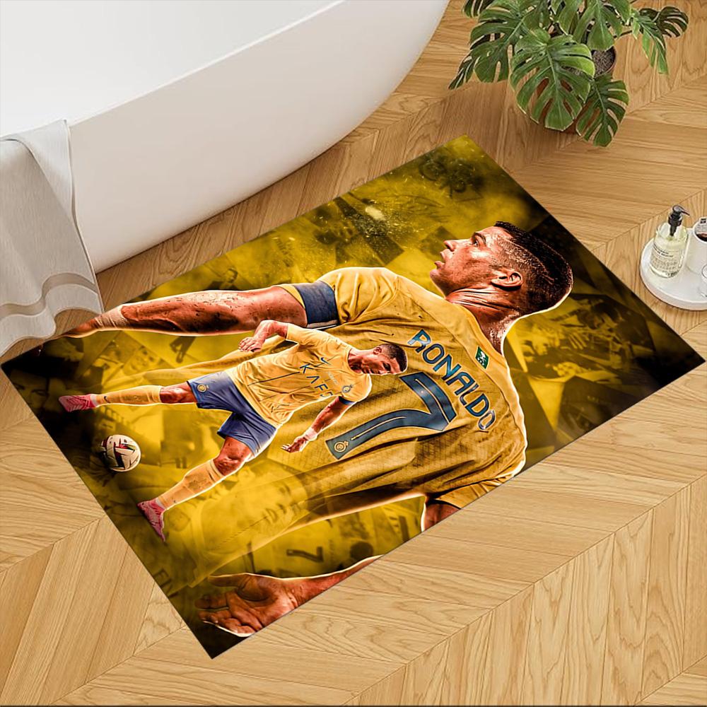 Cristiano Ronaldo Carpet Design for Outdoor Dormitory Game Room Foyer Anti-slip Rug Anime Office Decor Gift for Festivals