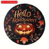 2d Flat 20*20cm, Halloween Home Decoration, Halloween Horror Pumpkin, Circular Wooden Logo, Creative Decoration, for Home, Kitchen, Garden, Bedroom