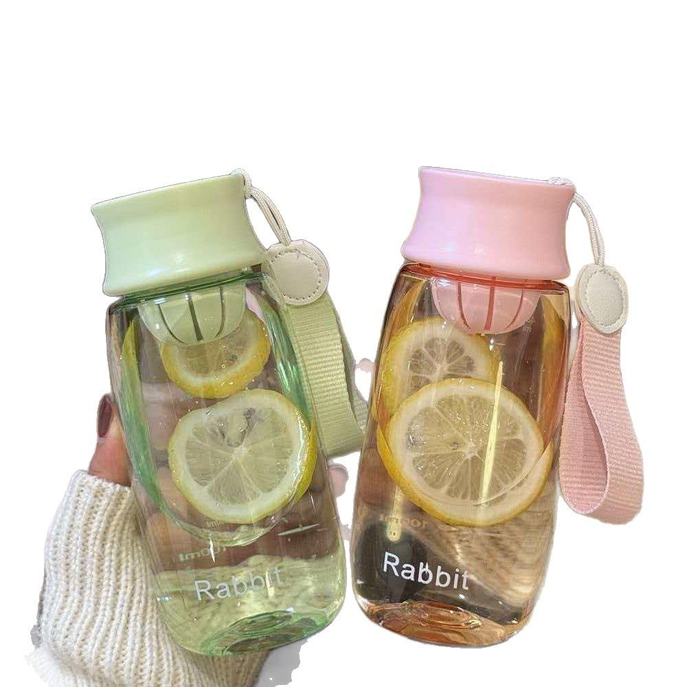 Water bottle sports water cup cute portable plastic cup female student easy cup large capacity simple cute creative space cup
