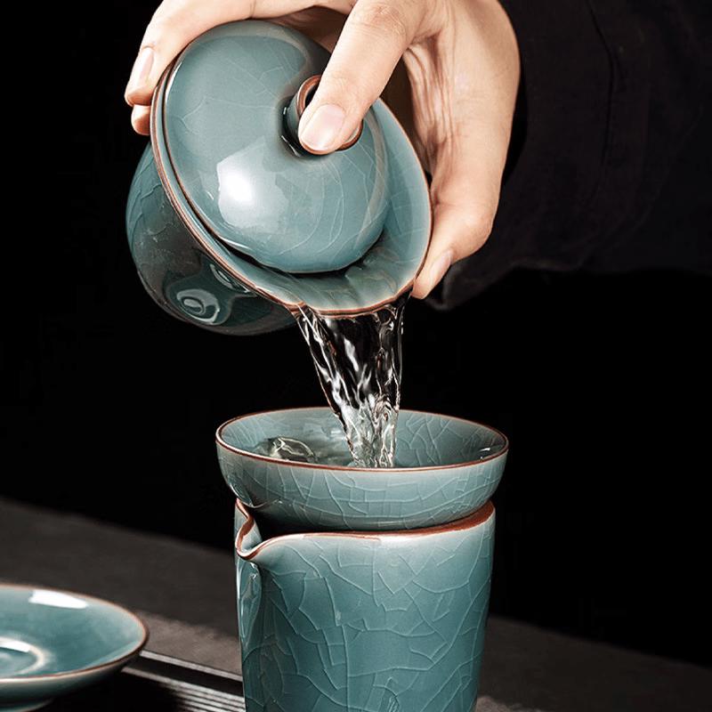 Chaxun Ge Kiln Ceramic Kung Fu Tea Set