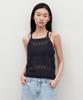 Manggomaenipeullijeu Pia Crochet Knit Sleeveless_Charcoal