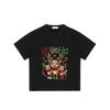 Christmas T-Shirt Black Reindeer Family Ho Ho Ho Snowflakes Candy Canes Holiday Print For Christmas Party