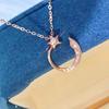 Nail Necklace Silver Women's Pendant Cold Style Diamond Inlaid Design Light Luxury Collarbone Chain